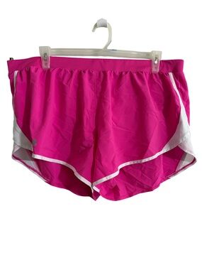 Under Armour Women’s Plus Size 3XL Fly By Running Shorts Hot Pink Mesh Panels